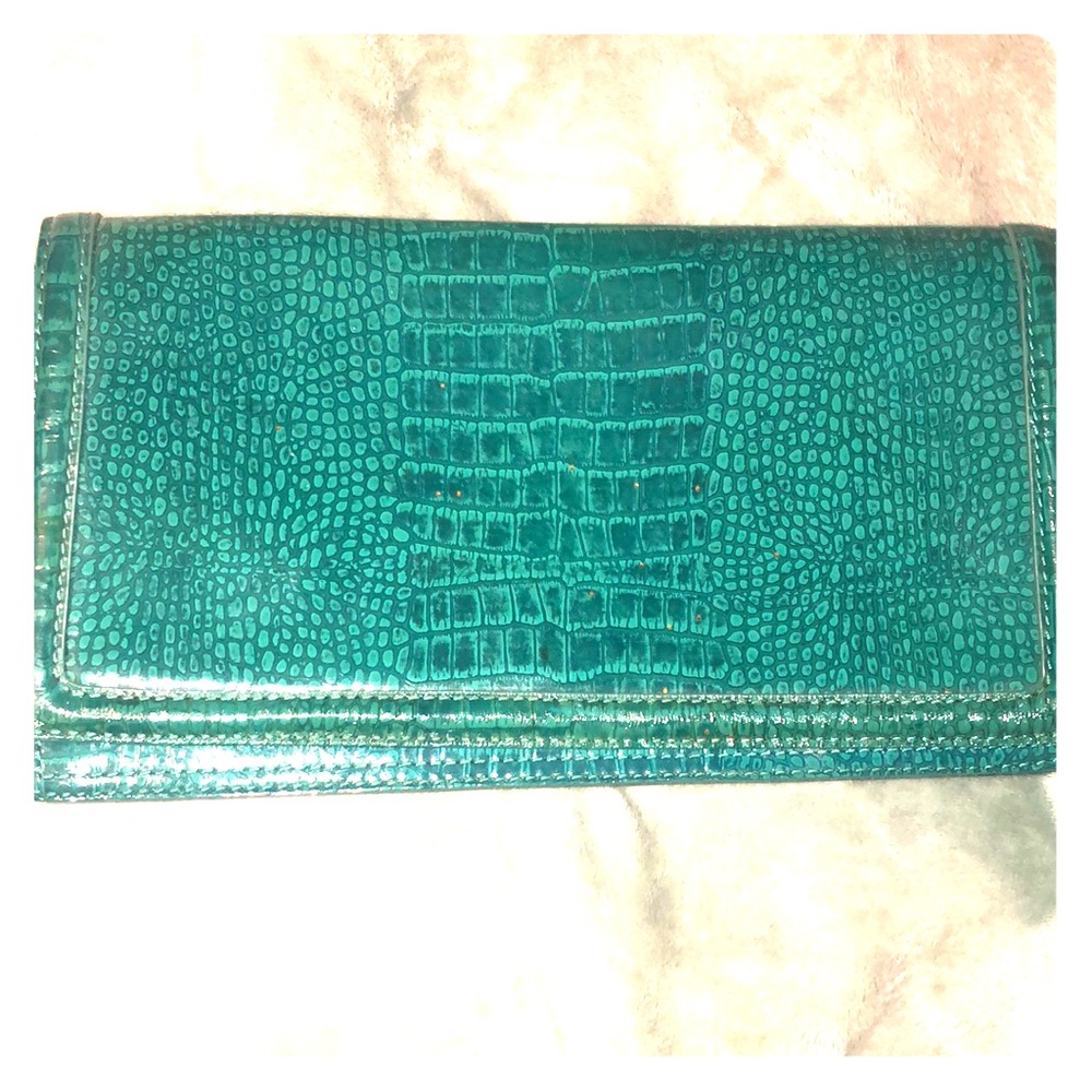 Banana Republic leather clutch - silk lined